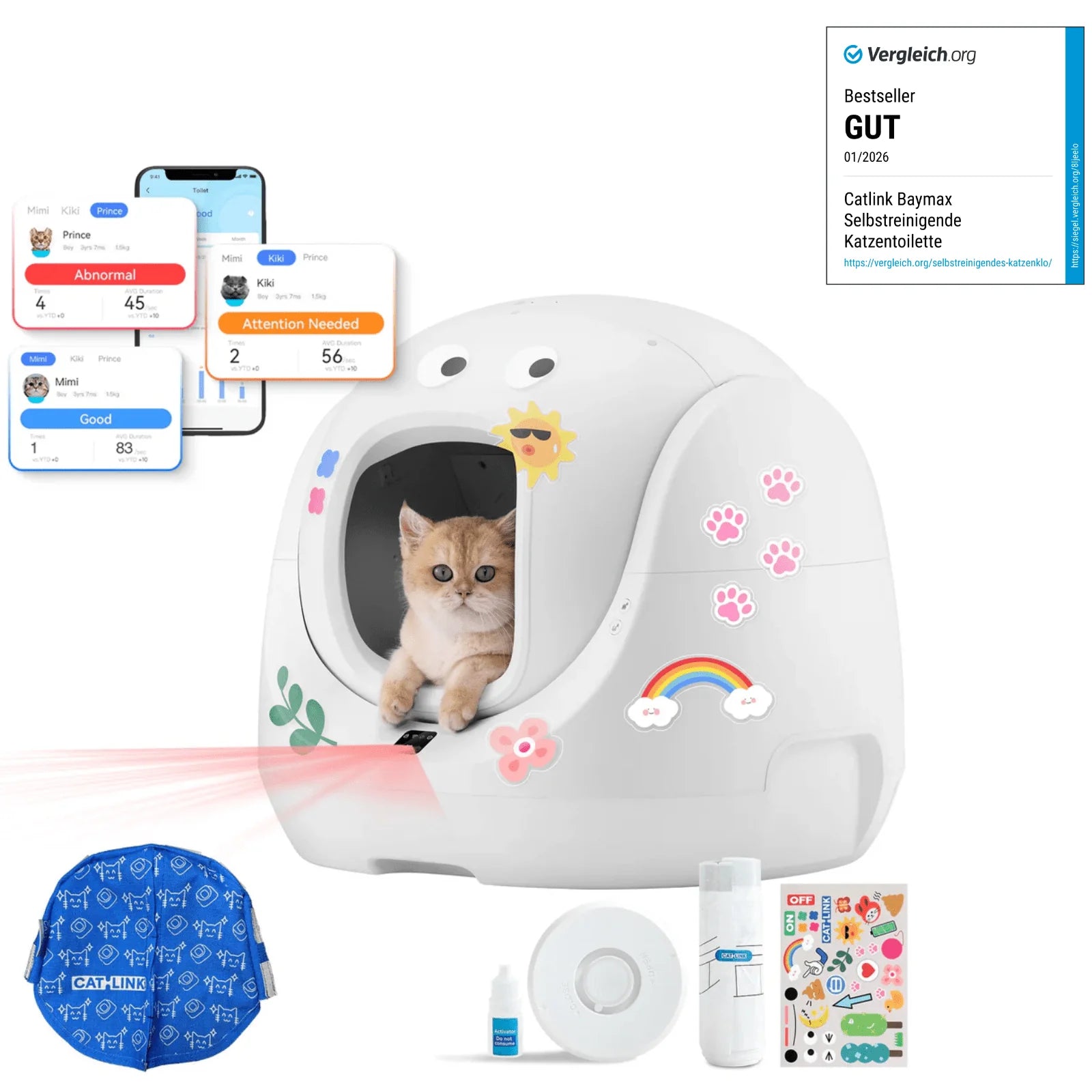 Catlink Baymax selbstreinigende Katzentoilette