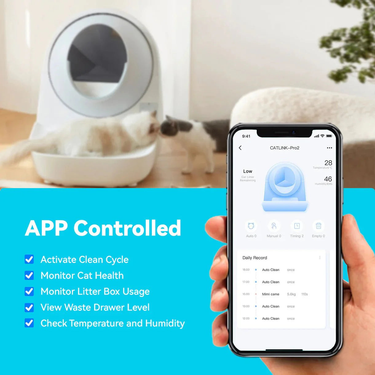 Catlink Pro-X Ultra zelfreinigende kattenbak
