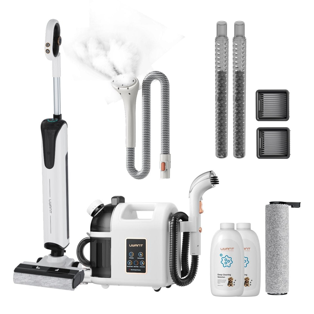 Bundle: UWANT D100 Nass- und Trockensauger × B200 Dampfreiniger