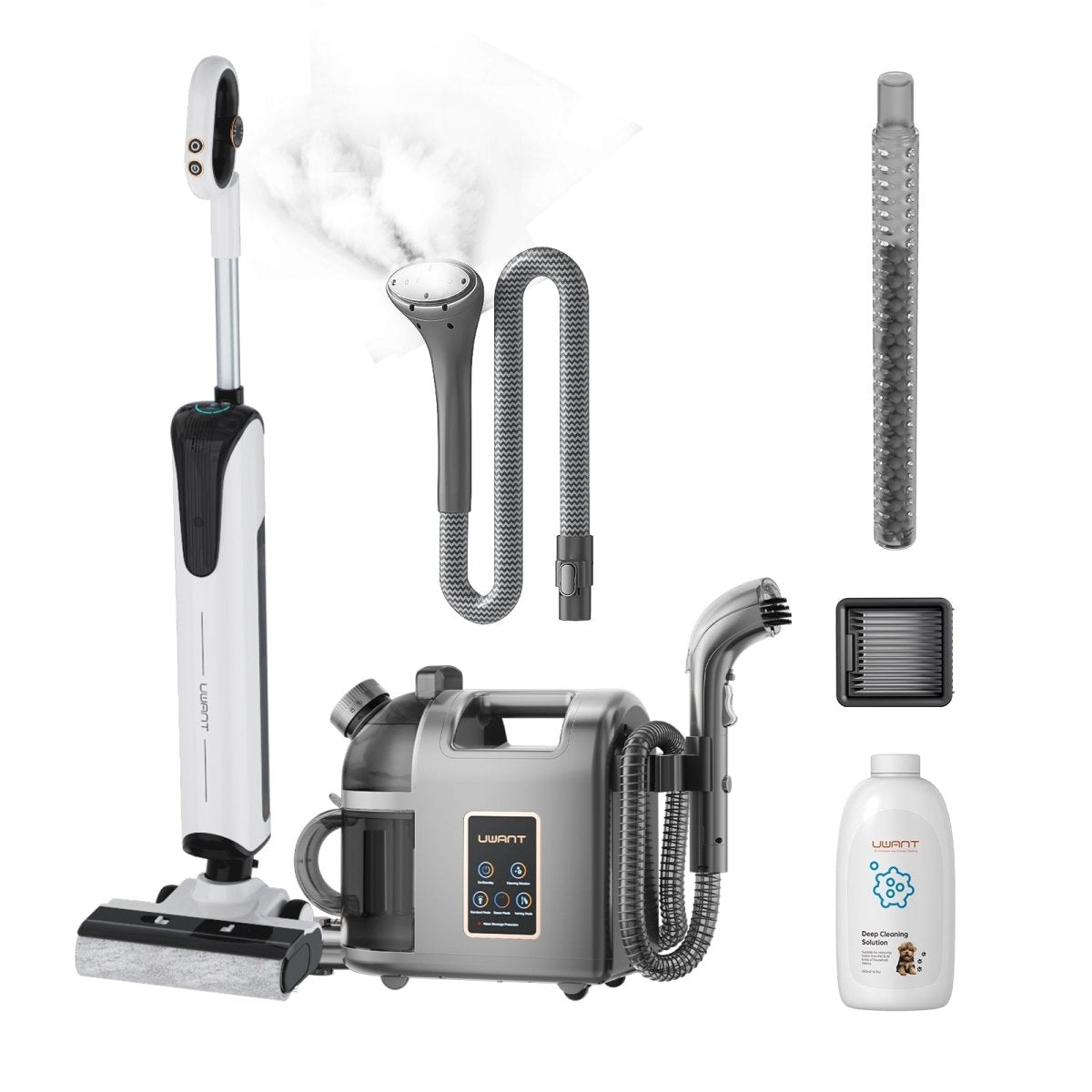 Bundle: UWANT D100 Nass- und Trockensauger × B200 Dampfreiniger