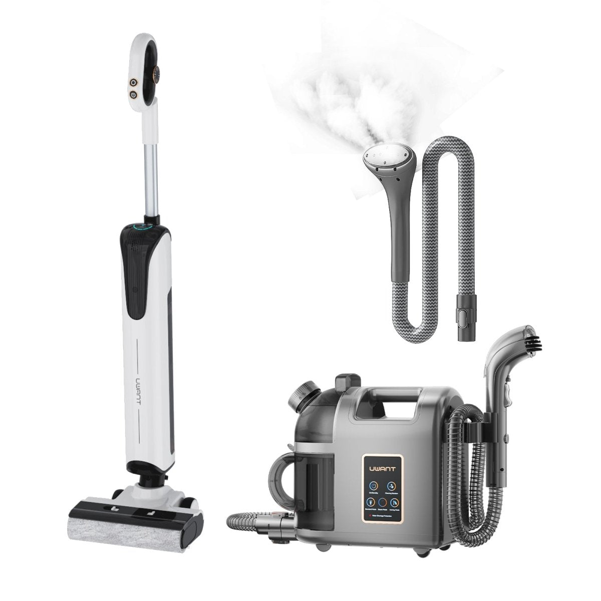 Bundle: UWANT D100 Nass- und Trockensauger × B200 Dampfreiniger