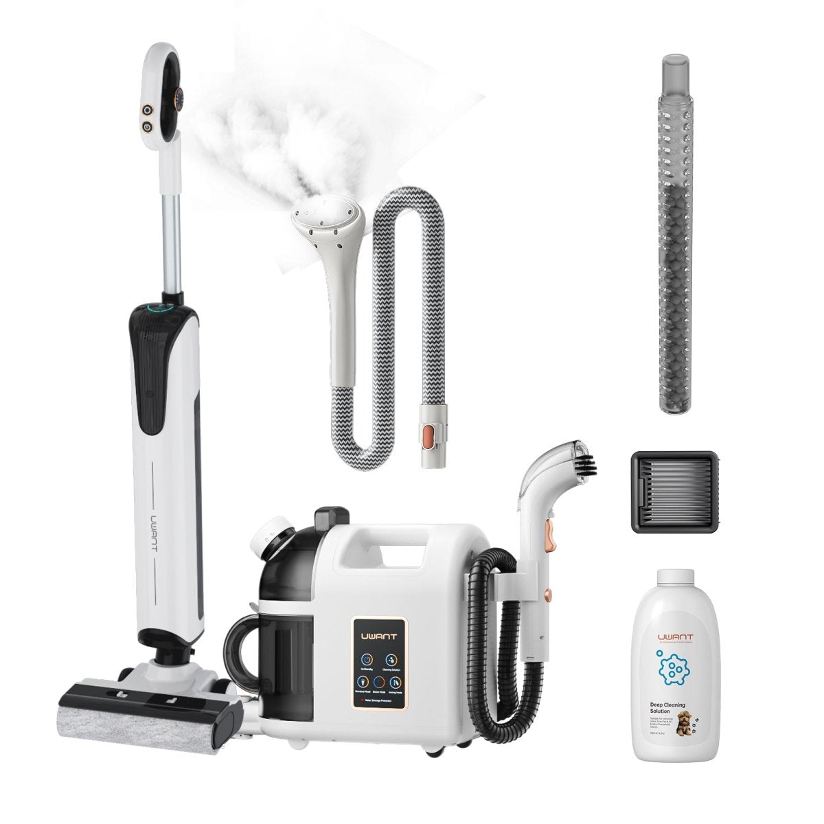 Bundle: UWANT D100 Nass- und Trockensauger × B200 Dampfreiniger