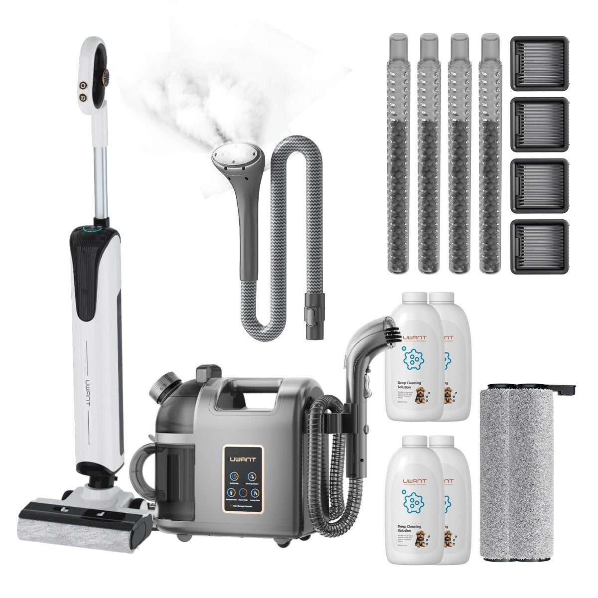 Bundle: UWANT D100 Nass- und Trockensauger × B200 Dampfreiniger