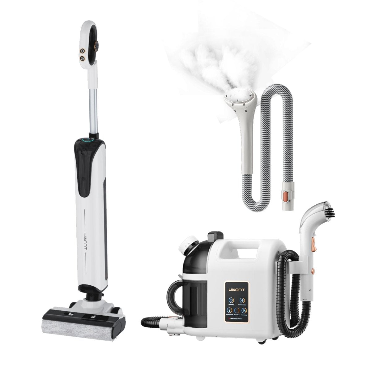 Bundle: UWANT D100 Nass- und Trockensauger × B200 Dampfreiniger