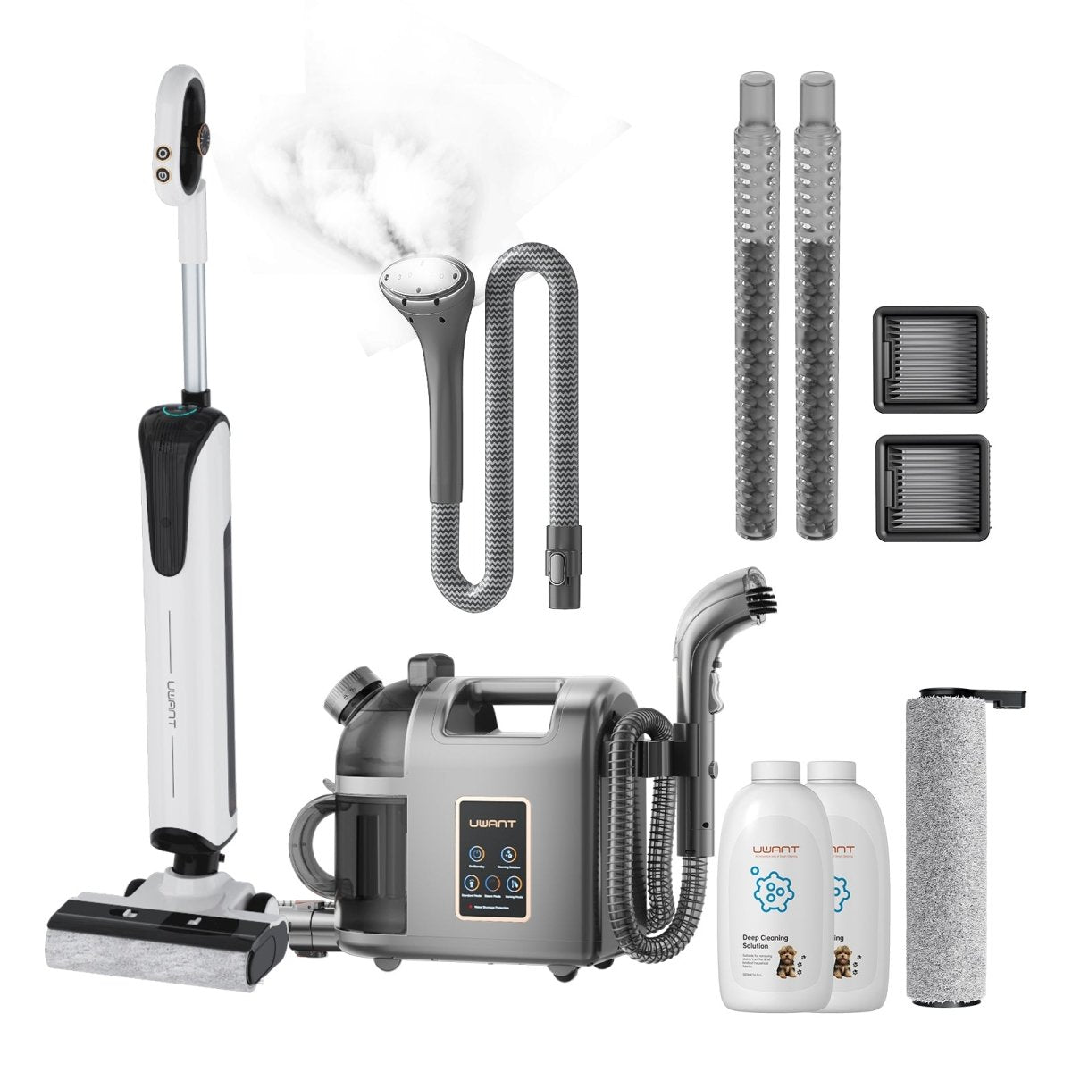 Bundle: UWANT D100 Nass- und Trockensauger × B200 Dampfreiniger