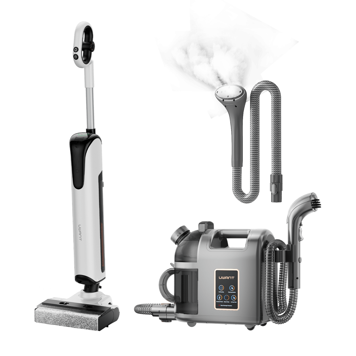 Bundle: UWANT D700 Nass- und Trockensauger × B200 Dampfreiniger
