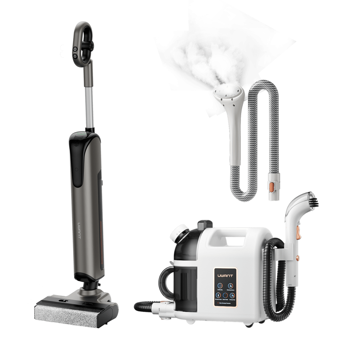 Bundle: UWANT D700 Nass- und Trockensauger × B200 Dampfreiniger
