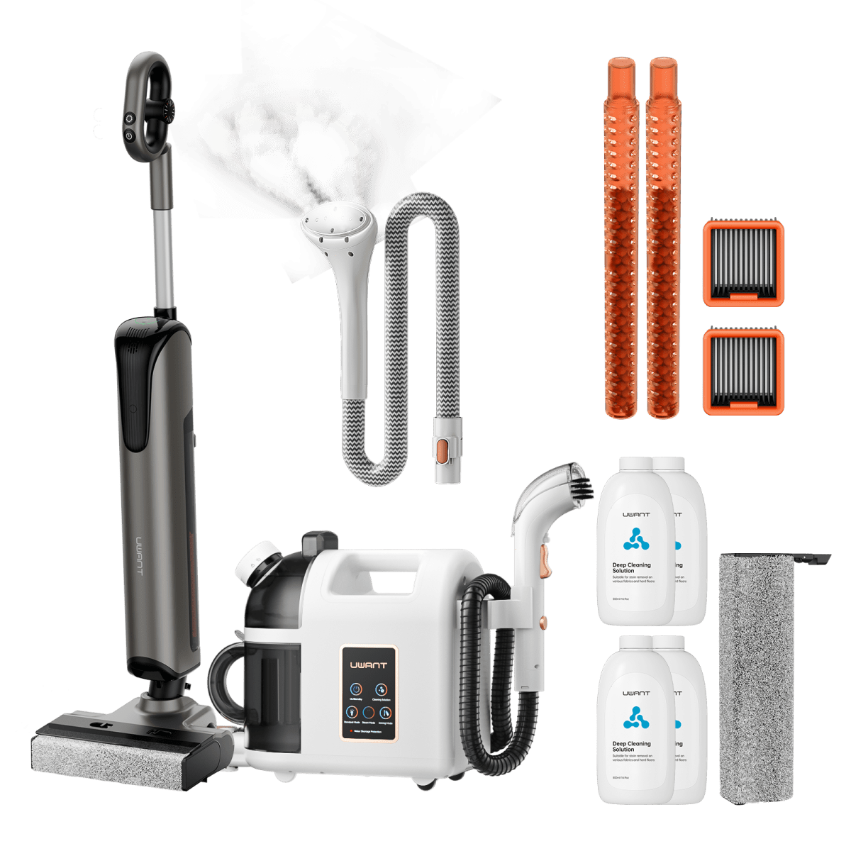 Bundle: UWANT D700 Nass- und Trockensauger × B200 Dampfreiniger