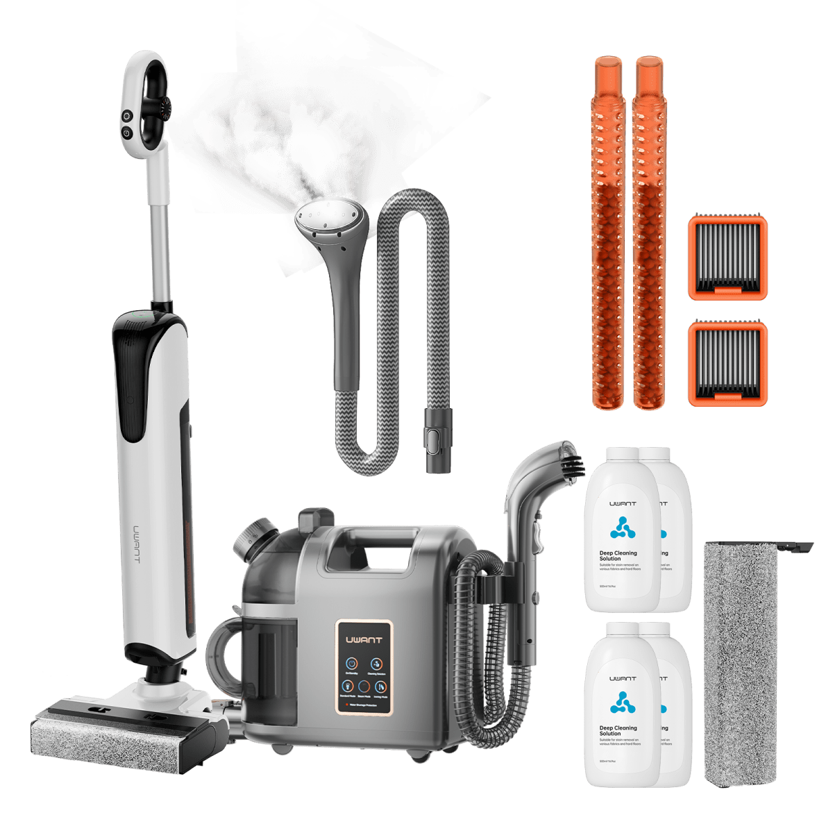 Bundle: UWANT D700 Nass- und Trockensauger × B200 Dampfreiniger