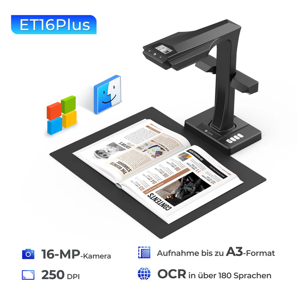 CZUR ET 16/18/24/25/ET Max Scanner Dokumentescanner