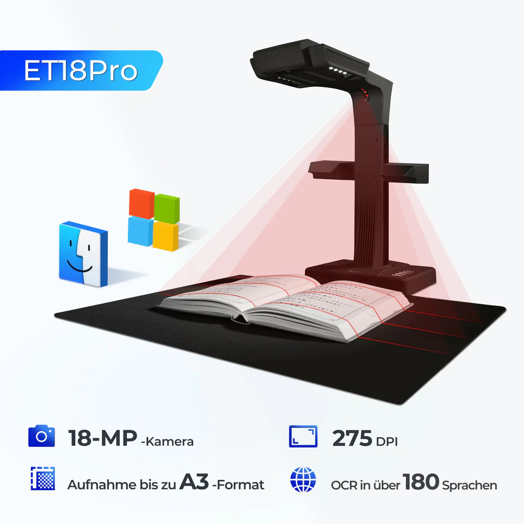 CZUR ET 16/18/24/25/ET Max Scanner Dokumentescanner