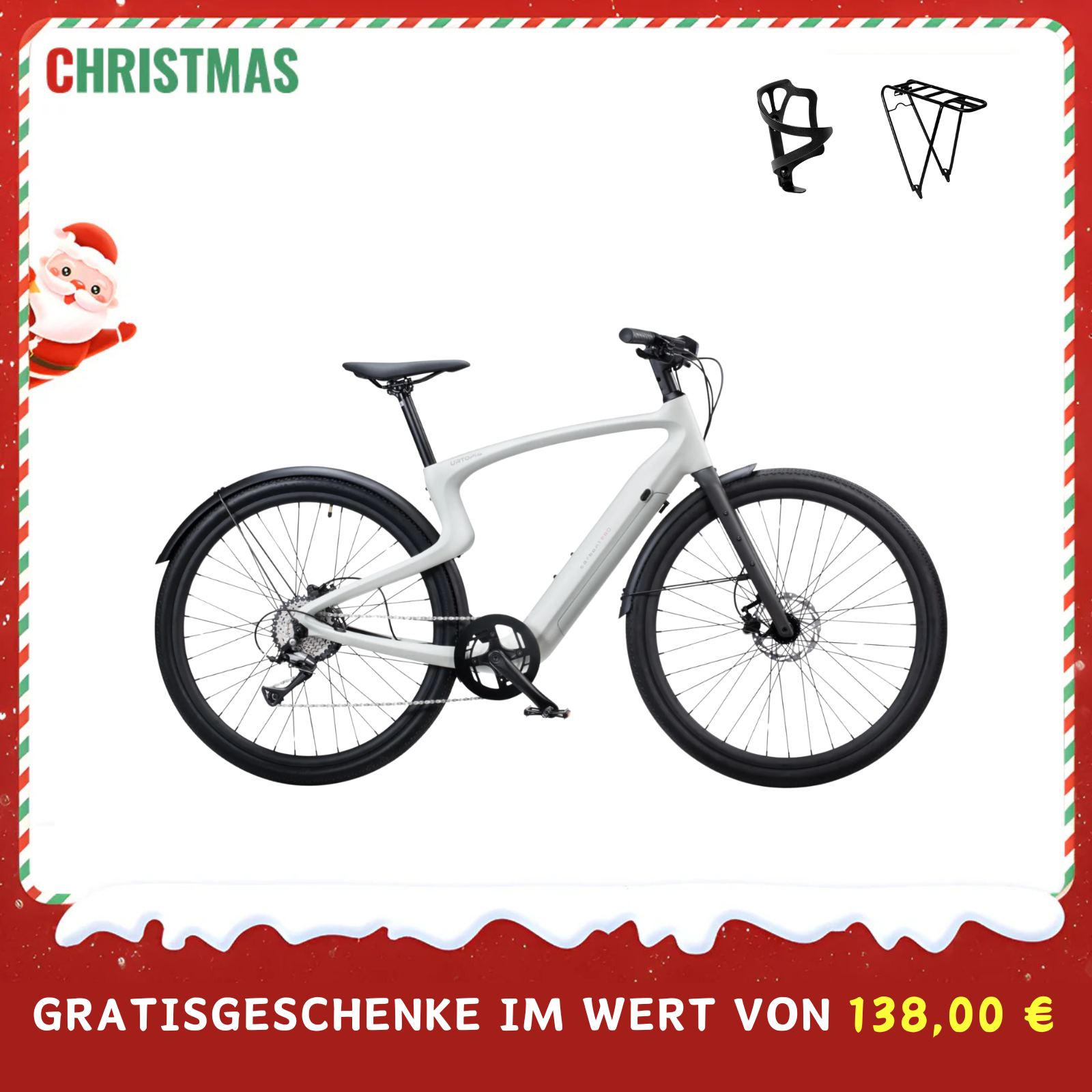 (138 € additional items included)<tc>Urtopia</tc> <tc>Carbon 1</tc> Pro EBike – 10-speed, Smartbar with voice control, GPS, App & IoT