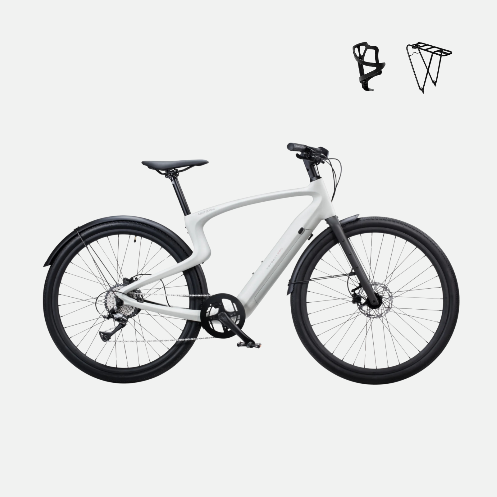 (138 € Zusatzartikel enthalten)Urtopia Carbon 1 Pro EBike – 10-Gang, Smartbar mit Sprachsteuerung, GPS, App & IoT