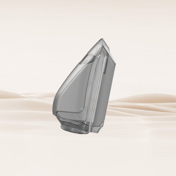 Transparent water tank for clean waste collection with sleek modern design