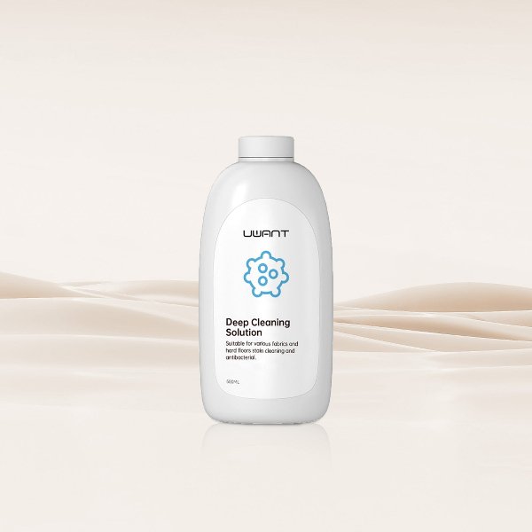 UWANT Deep Cleaning Solution bottle with antibacterial formula for fabrics and hard floors