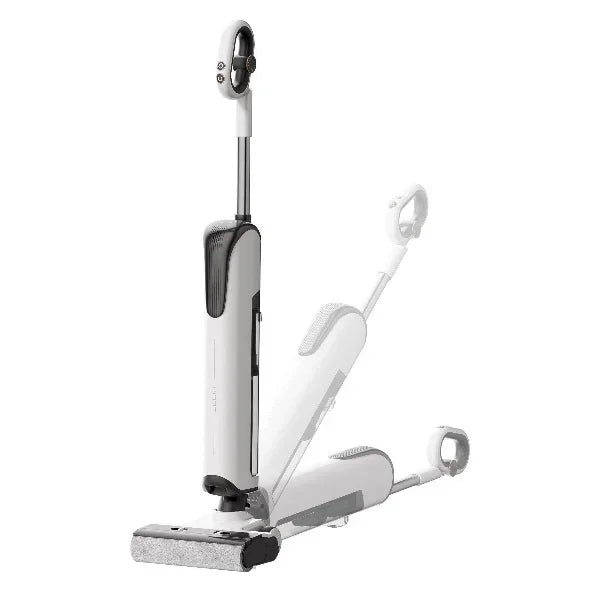 uwant D100 cordless vacuum cleaner with foldable handle, white and black design