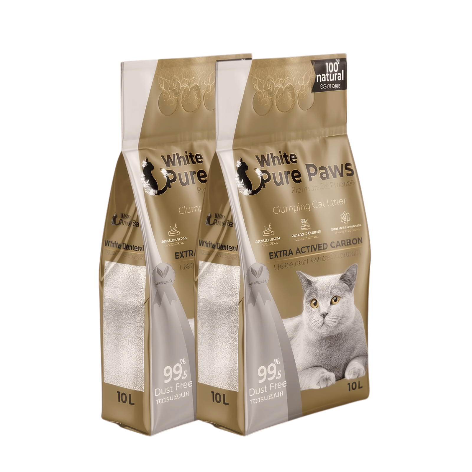 White Pure Paws Premium Bentonit Katzenstreu – 99,5 % staubfrei, stark klumpend & in verschiedenen Düften