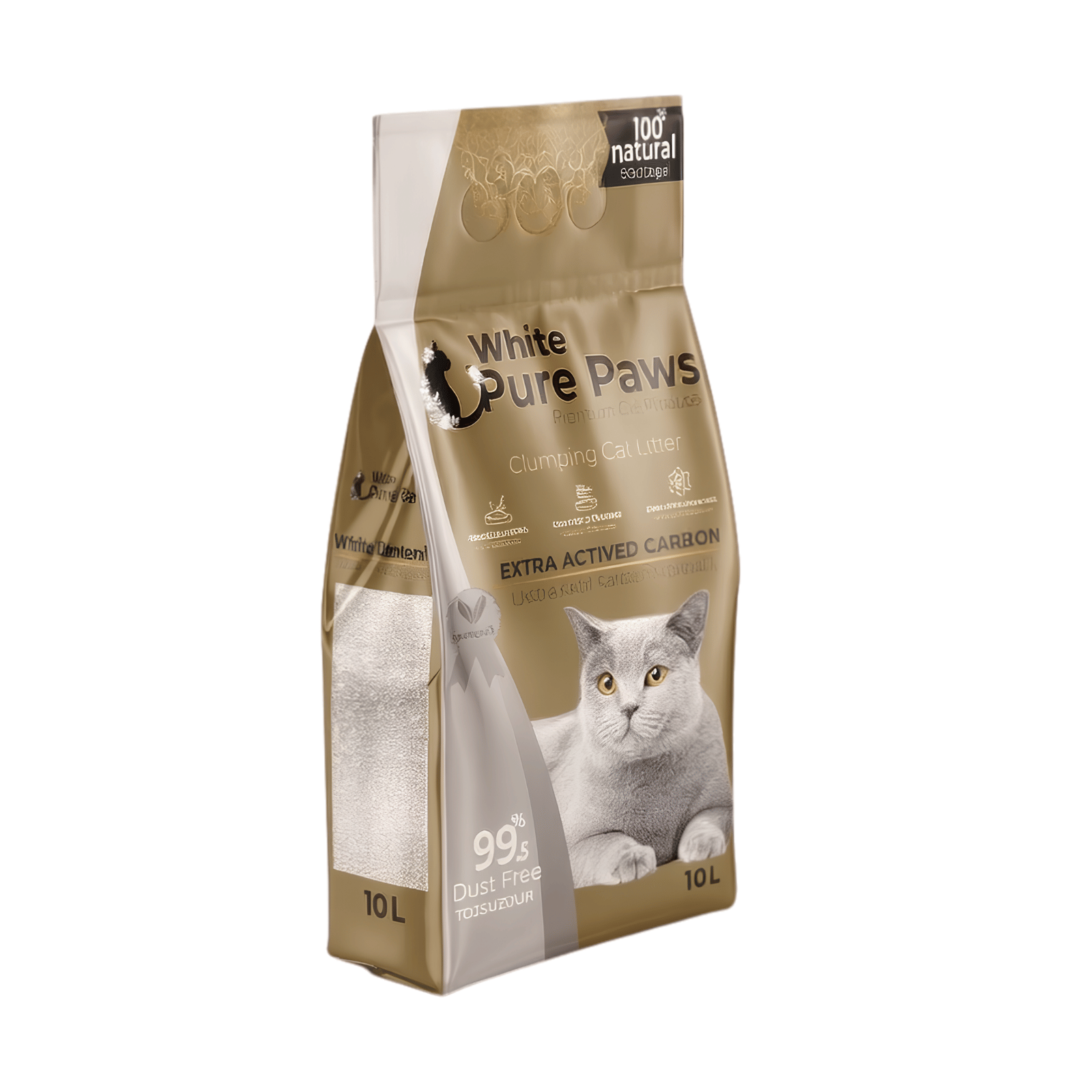 White Pure Paws Premium Bentonit Katzenstreu – 99,5 % staubfrei, stark klumpend & in verschiedenen Düften