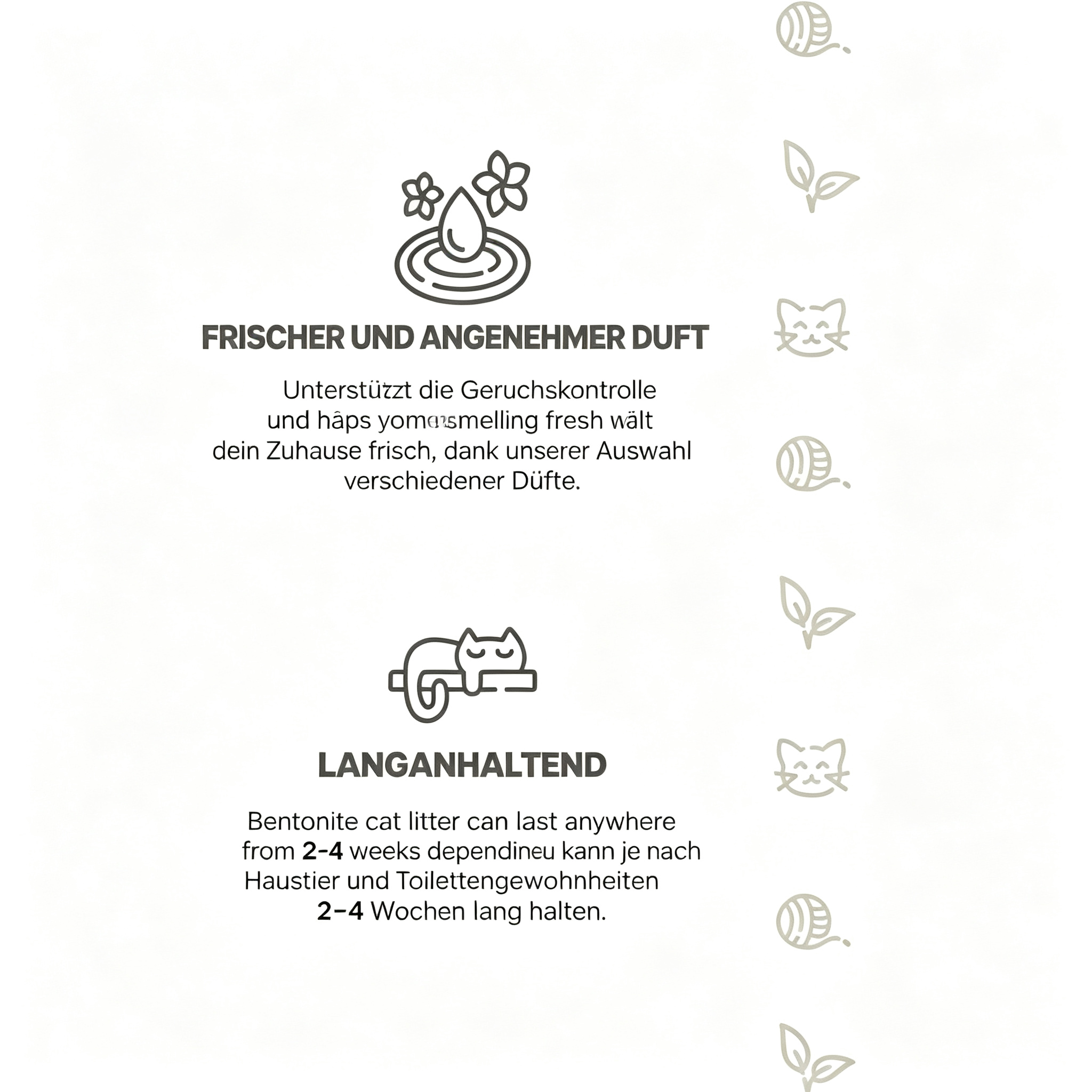 White Pure Paws Premium Bentonit Katzenstreu – 99,5 % staubfrei, stark klumpend & in verschiedenen Düften