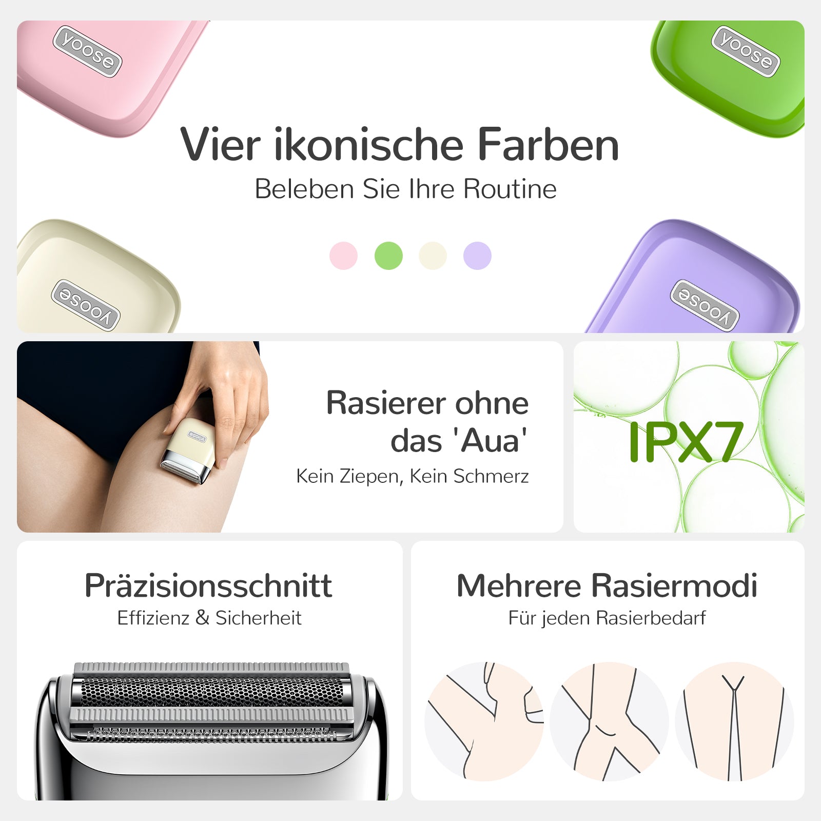 yoose NANO Electric Razor für Damen