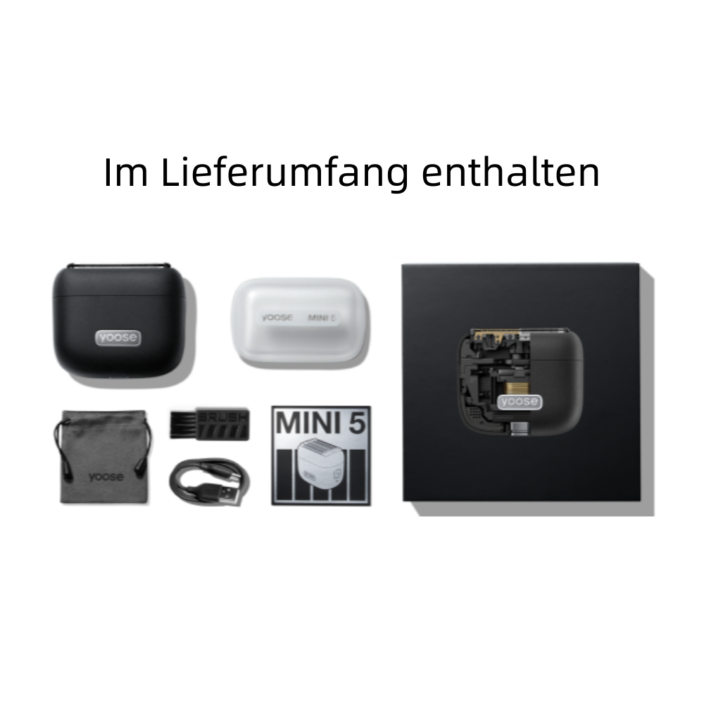 yoose MINI 5 - Rasoir électrique portable en alliage de haute qualité