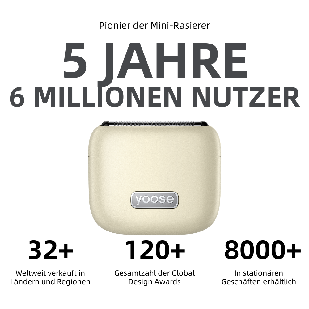 yoose MINI 5 – Tragbarer Elektrorasierer aus hochwertiger Legierung